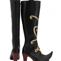 Frozen Princess Anna Black Cosplay Boots