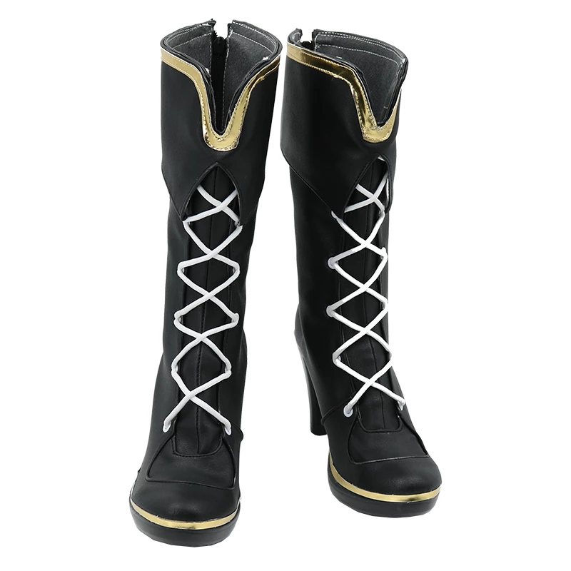 Uma Musume Pretty Derby Mejiro McQueen Black Cosplay Boots - Image 3