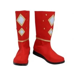 Mighty Morphin Power Rangers Red Ninja Ranger Cosplay Boots
