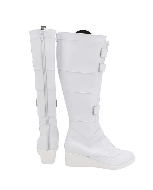 2020 Movie Black Widow Natasha Romanoff White Cosplay Boots - Image 4