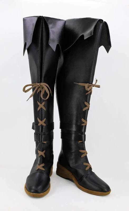 Final Fantasy XIV Black Mage Black Cosplay Boots - Image 3