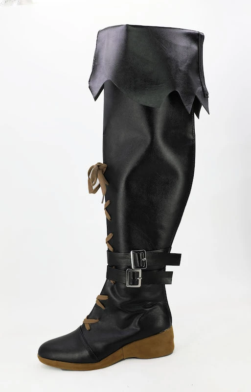 Final Fantasy XIV Black Mage Black Cosplay Boots - Image 4
