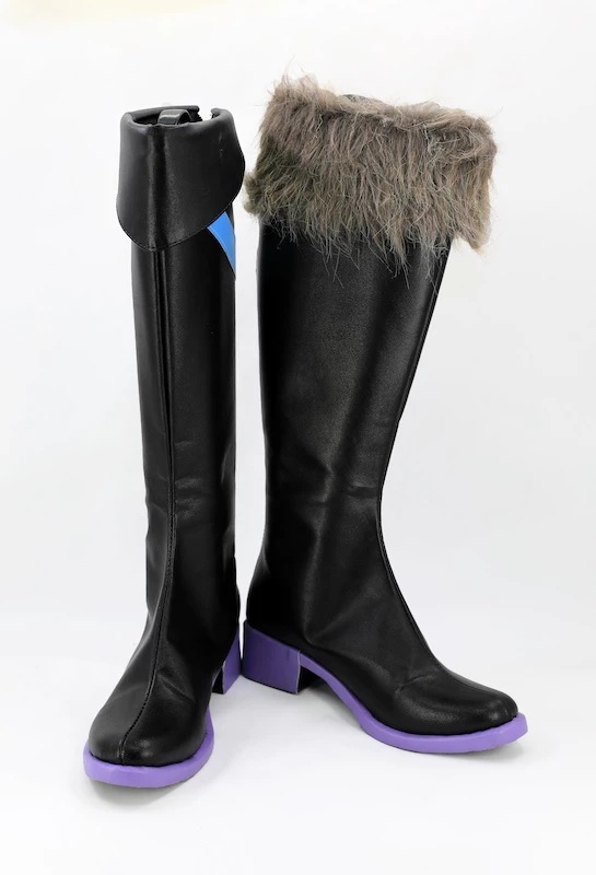 Tsukiuta. The Animation Satsuki Aoi Black Cosplay Boots