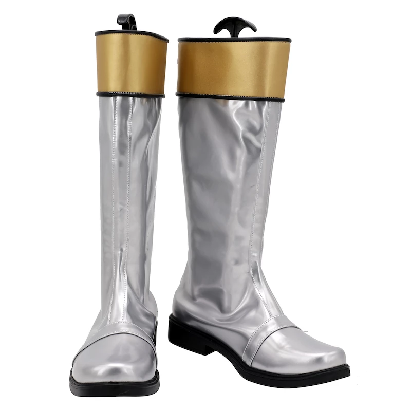 Super Sentai Silver Warrior Cosplay Boots - Image 2