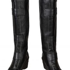2020 Movie Black Widow Natasha Romanoff Black Jumpsuit Cosplay Boots Version 2