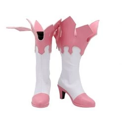 Genshin Impact Paimon Pink Cosplay Boots