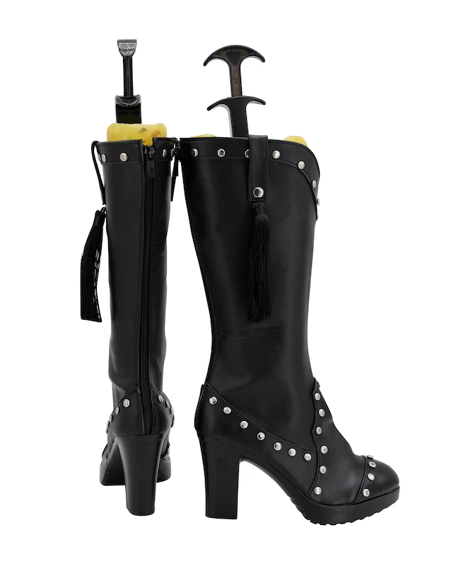 Final Fantasy VII Remake Tifa Lockhart Black Cosplay Boots - Image 3