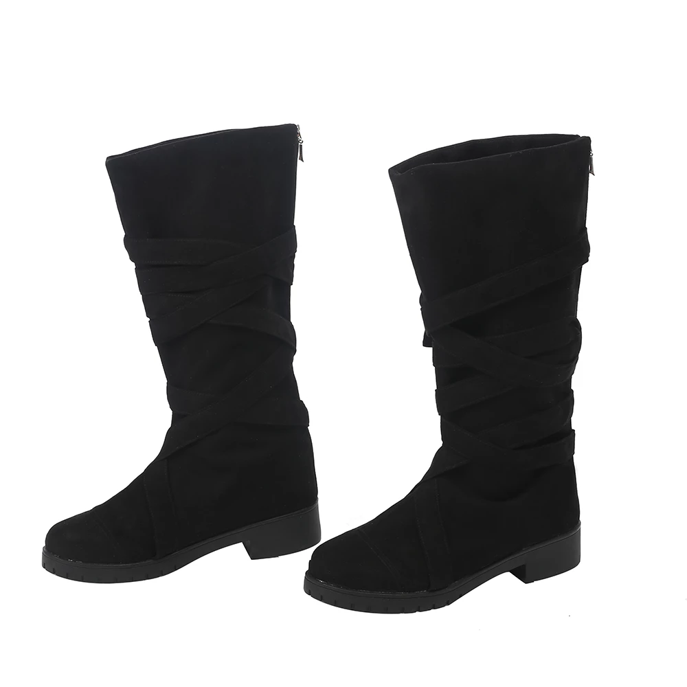 Game Of Thrones Season 7 Daenerys Targaryen Black Cosplay Boots - Image 2