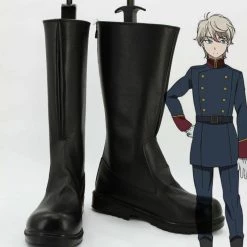 Aldnoah.Zero Slaine Troyard Black Cosplay Boots