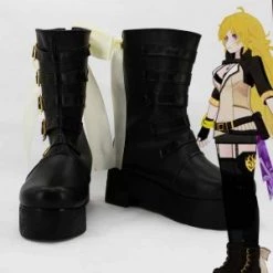 RWBY Season 2 Yellow Trailer Yang Xiao Long Black Cosplay Boots