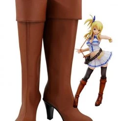 Fairy Tail Lucy Heartfilia Brown Cosplay Boots