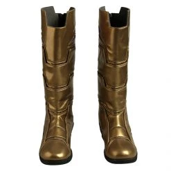 Captain Marvel Shazam Freddy Freeman Grey Suit Cosplay Boots