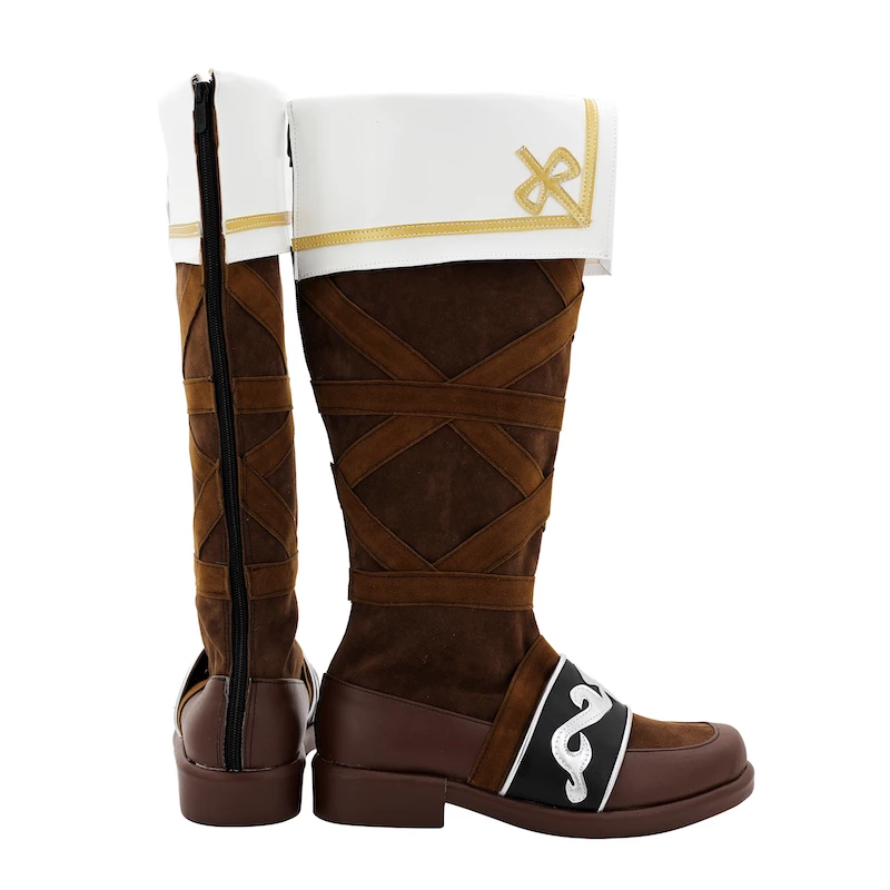 Fire Emblem Marth Brown Cosplay Boots - Image 3