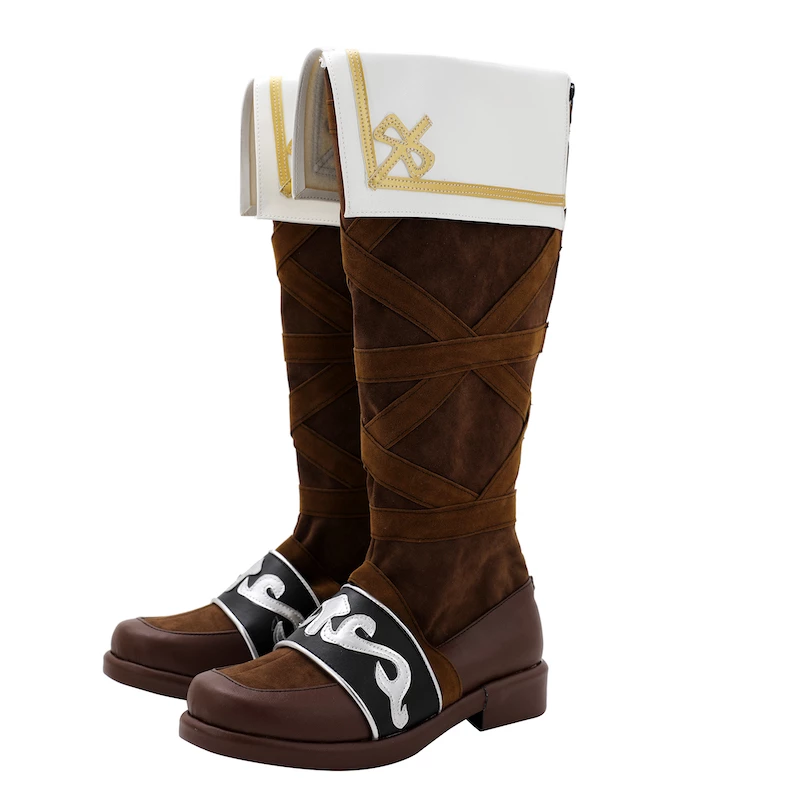 Fire Emblem Marth Brown Cosplay Boots - Image 4