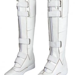 2020 Movie Black Widow Natasha Romanoff White Jumpsuit Cosplay Boots