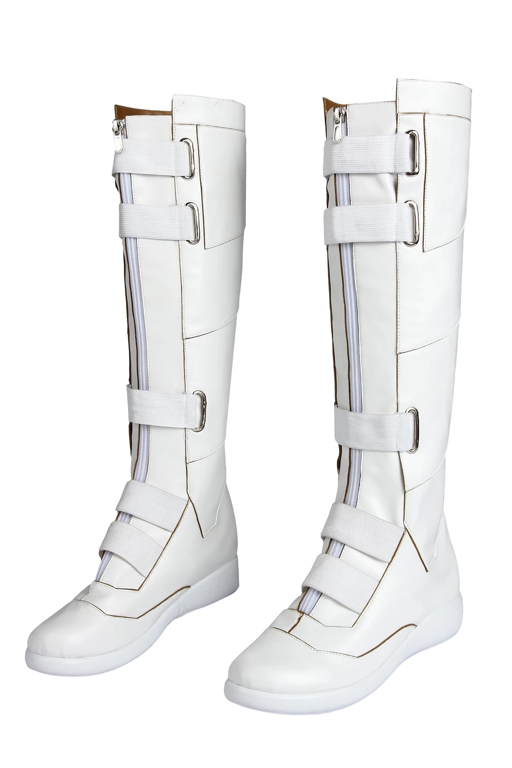 2020 Movie Black Widow Natasha Romanoff White Jumpsuit Cosplay Boots - Image 2