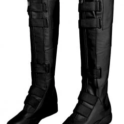 2020 Movie Black Widow Natasha Romanoff Black Jumpsuit Cosplay Boots