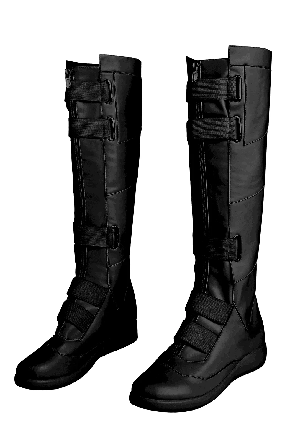 2020 Movie Black Widow Natasha Romanoff Black Jumpsuit Cosplay Boots