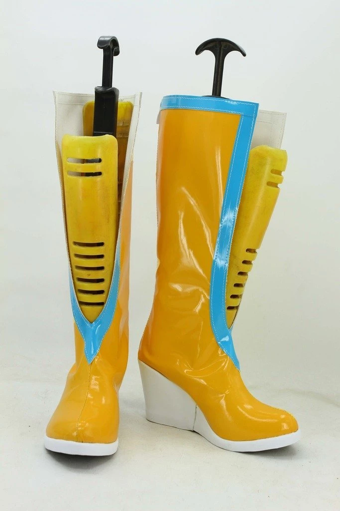 JoJo'S Bizarre Adventure Part 6 Stone Ocean Jolyne Cujoh Yellow Cosplay Boots
