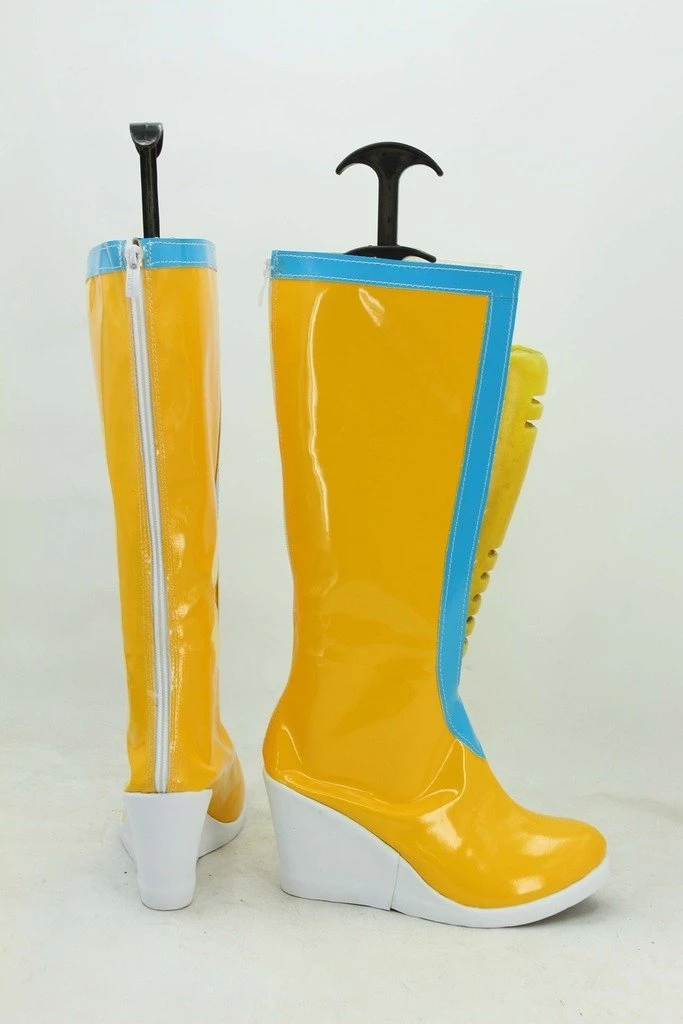 JoJo'S Bizarre Adventure Part 6 Stone Ocean Jolyne Cujoh Yellow Cosplay Boots - Image 2