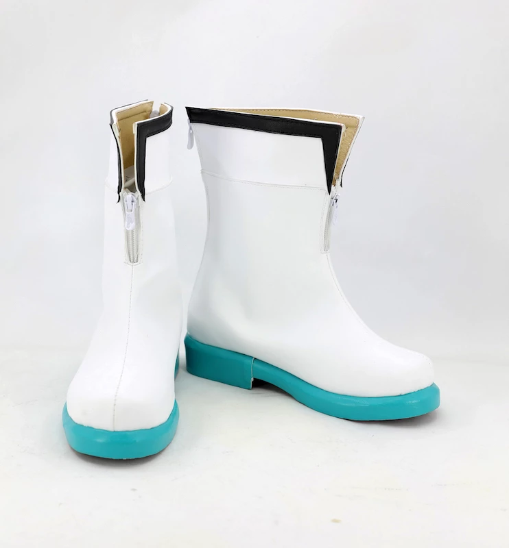 Tsukiuta. The Animation Rui Minaduki White Cosplay Boots - Image 2