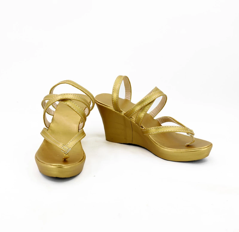 Touken Ranbu Mikazuki Munechika Gold Cosplay Shoes