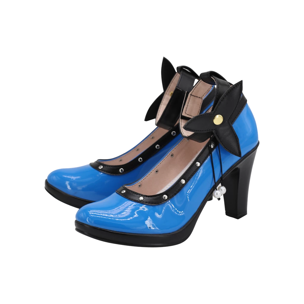 Final Fantasy VII Remake Tifa Lockhart Blue Cosplay Shoes - Image 3