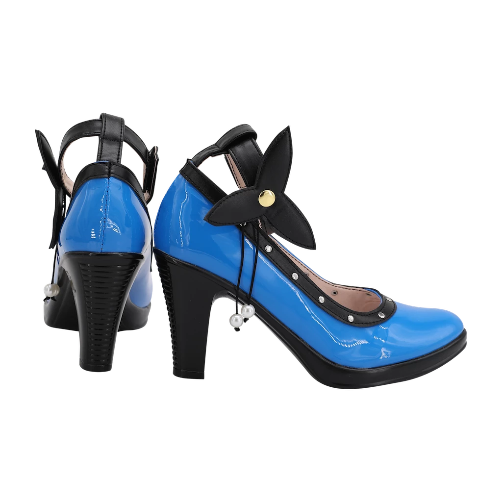Final Fantasy VII Remake Tifa Lockhart Blue Cosplay Shoes - Image 4