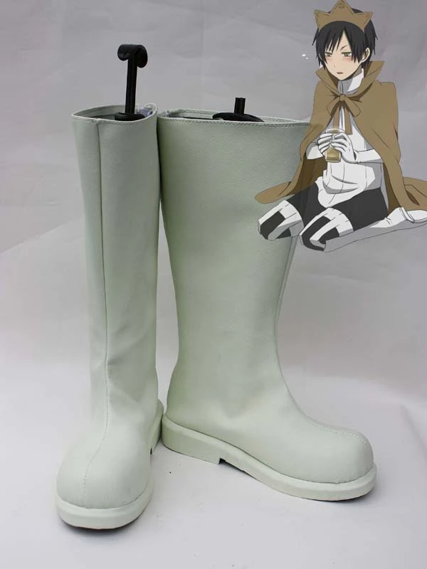 Durarara Orihara Izaya/Hibiya White Cosplay Boots