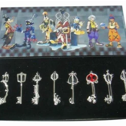 Silver Kingdom Hearts Pendant Set