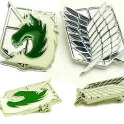 4-Piece Attack On Titan Cosplay Breastpin Set