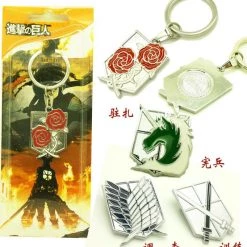 4-Piece Attack On Titan Cosplay Keychain Set