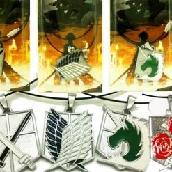 4-Piece Attack On Titan Cosplay Necklace Set