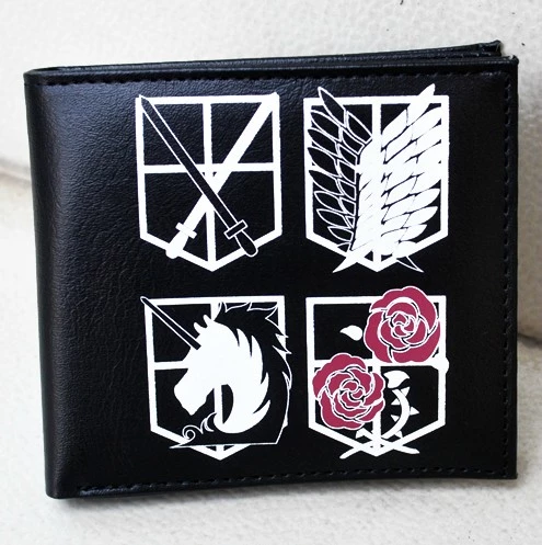 Black Attack On Titan Cosplay Wallet