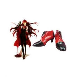 Black Butler Kuroshitsuji Grell Sutcliff Imitation Leather Cosplay Shoes