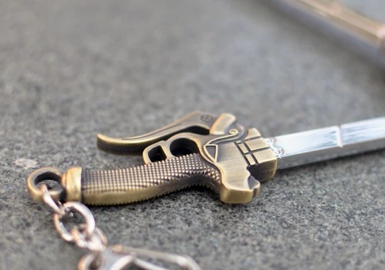 Bronze Attack On Titan Eren Cosplay Keychain - Image 2
