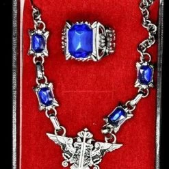 Black Butler Kuroshitsuji Alloy Anime Necklace Ring Set