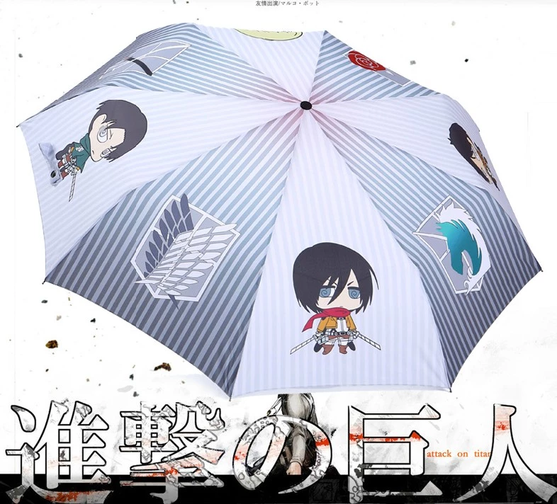 Cute Attack On Titan Cosplay Folding Umbrella - Image 5