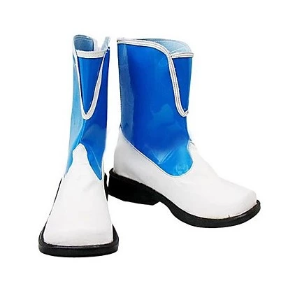 Final Fantasy X-2 Rikku Blue Faux Leather Cosplay Boots