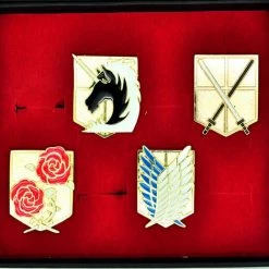 Gold Attack On Titan Breastpin Set