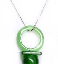 Green Hitman Reborn Nipple Synthetic Opal Cosplay Necklace
