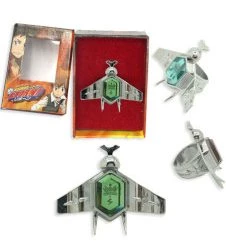 Green Katekyo Hitman Reborn Simon Family Ring Set