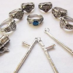 Katekyo Hitman Reborn Alloy Cosplay Weapon Ring Set