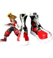 Black And Red Kingdom Hearts II Sora Imitation Leather Cosplay Shoes