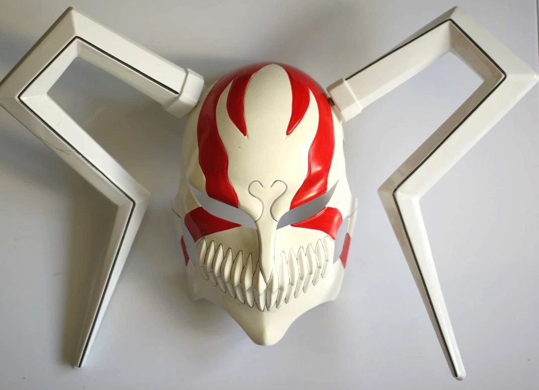 Red Bleach Ichigo Vizored PVC Cosplay Mask