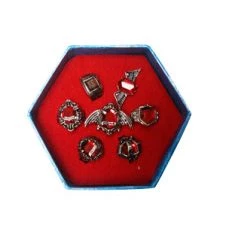 Red Katekyo Hitman Reborn Cosplay Ring Set