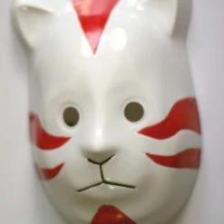 Red Naruto Anbu Cat PVC Cosplay Mask