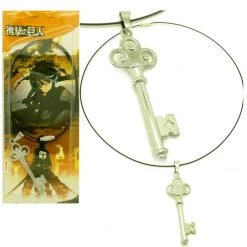 Silver Attack On Titan Eren Cosplay Key Necklace