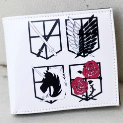 White Attack On Titan Cosplay Wallet